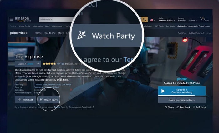 amazo prime video watch party