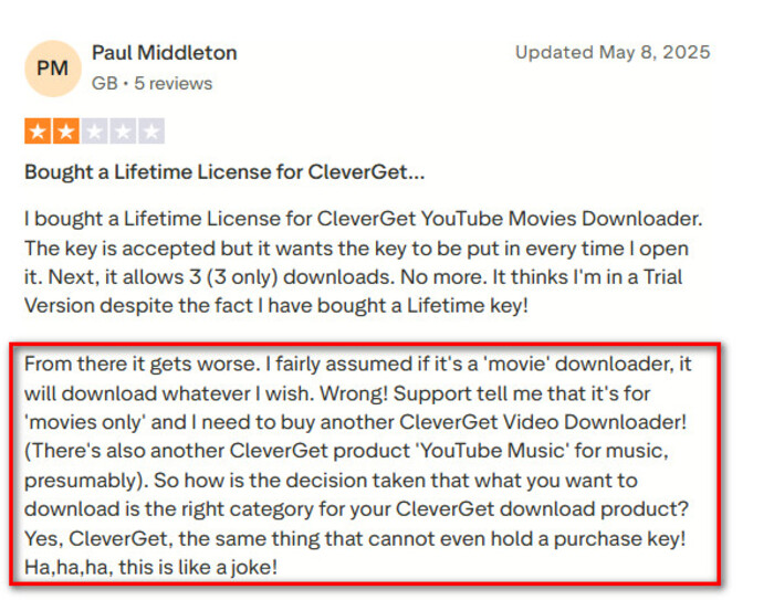 CleverGet Netflix downloader cons