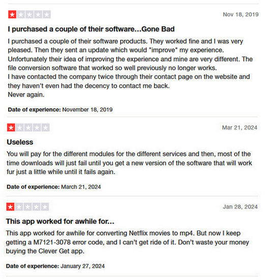 cleverget feedback