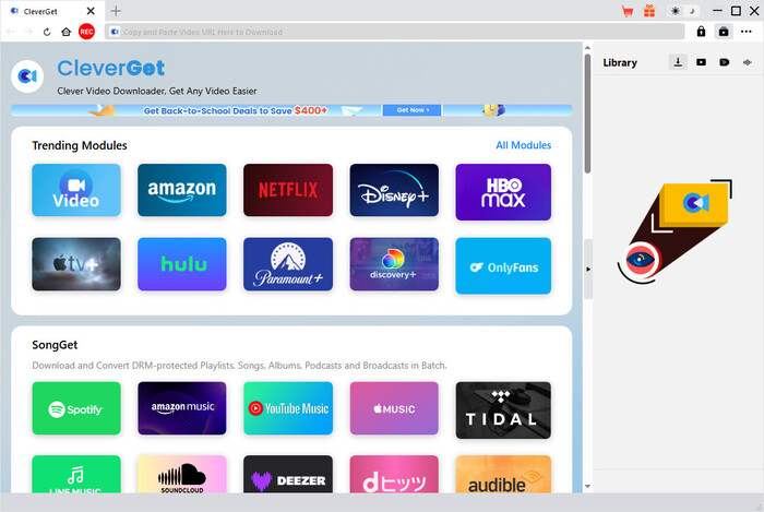 CleverGet Netflix downloader interface
