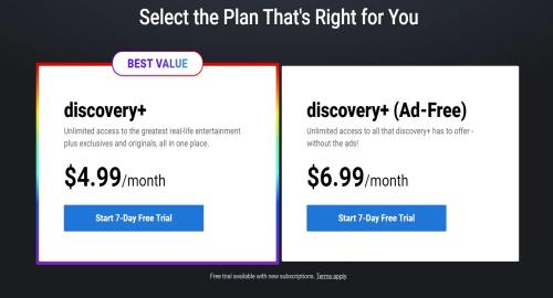 create discovery plus account
