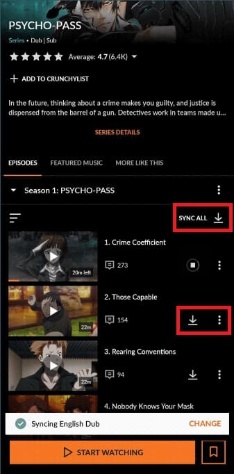 download crunchyroll anime on mobile device