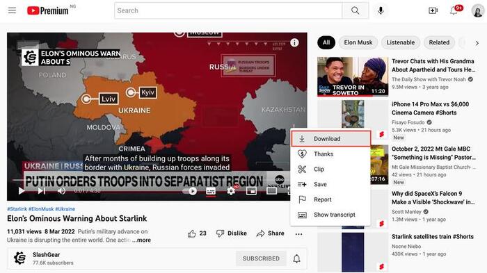 Download YouTube videos on mac with YouTube Premium