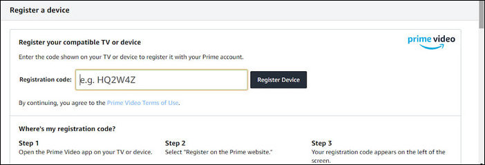 prime video activation