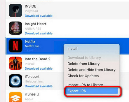 install netflix ipa to mac