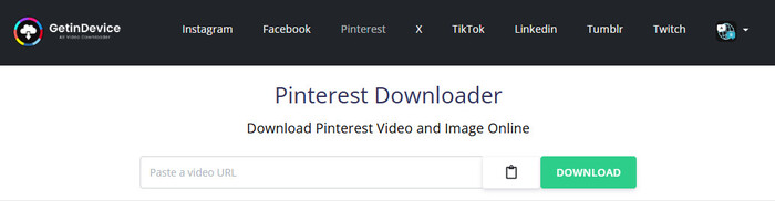 Get in Device downlaod Pinterest videos