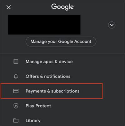 google account payment