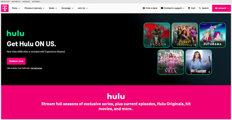T-Mobile with Free Hulu