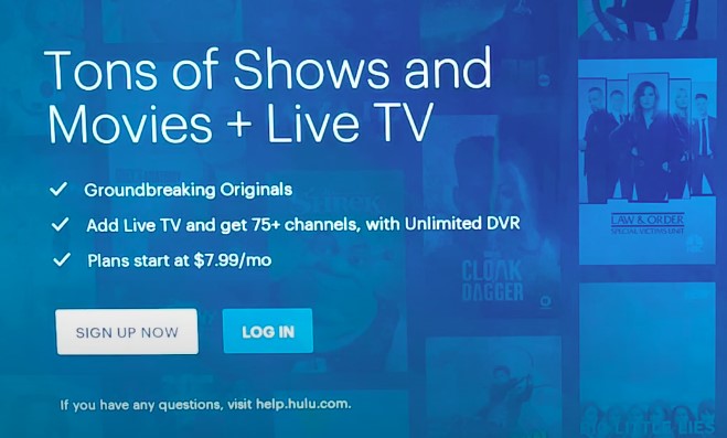 hulu tv login