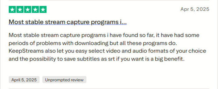KeepStreams' downloading performance is stale