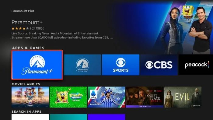 paramount firetv