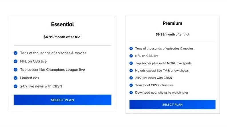 paramount plus price plan