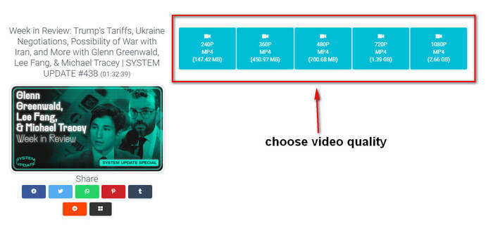 choose video quality