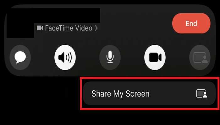 Screen share on FaceTime on iPhone or iPad