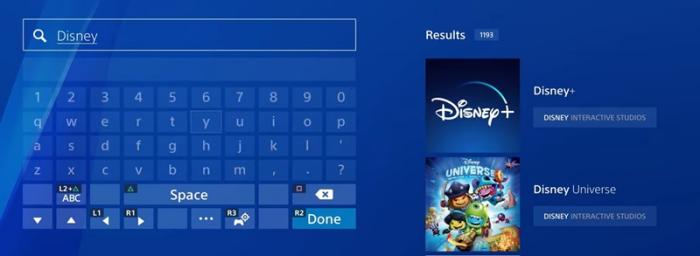 search disney ps4