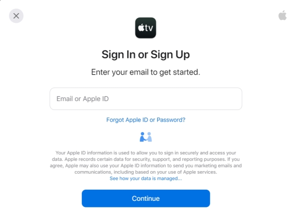 sign up apple
