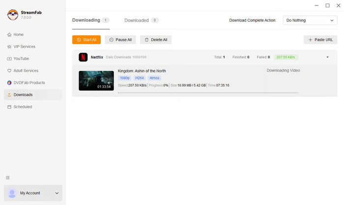 StreamFab Netflix downloading