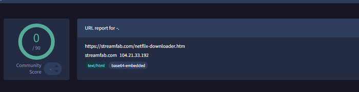 StreamFab virus test