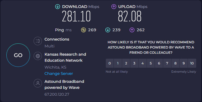 testing environment: downloading speed