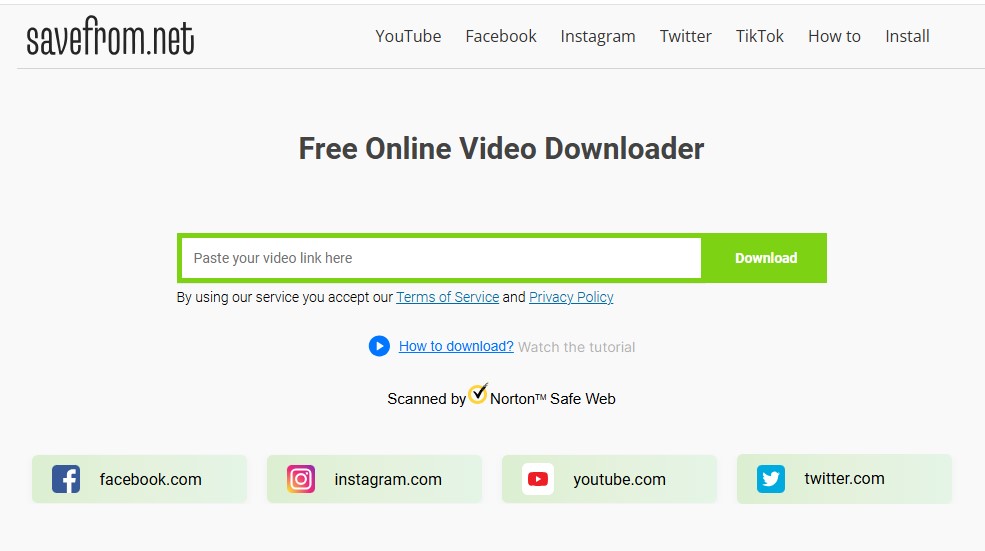 save YouTube Shorts with SaveFrom.net