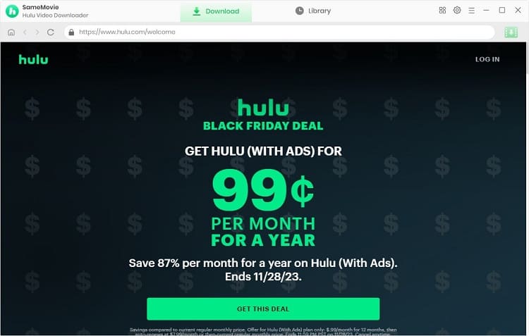 SameMovie Hulu Video Downloader screenshot