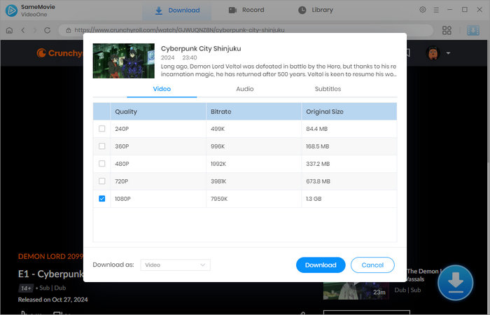 set crunchyroll settings